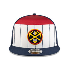 White/Navy Denver Nuggets 2025 NBA Tip Off Split Panel 9FIFTY Snapback Hat sale | NBA