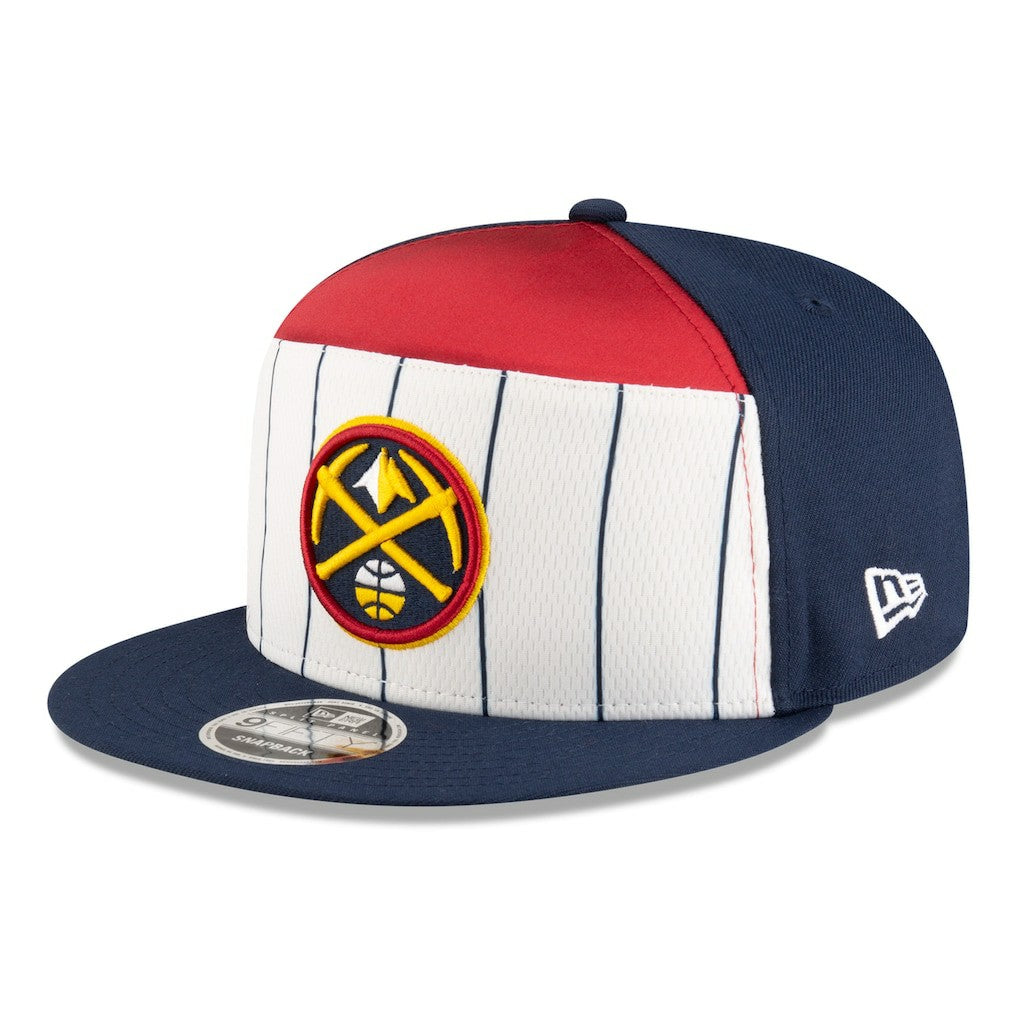 White/Navy Denver Nuggets 2025 NBA Tip Off Split Panel 9FIFTY Snapback Hat sale | NBA