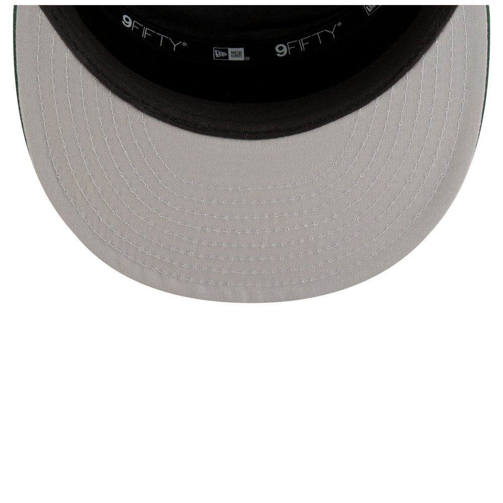 White/Hunter Green Milwaukee Bucks 2025 NBA Tip Off Split Panel 9FIFTY Snapback Hat | NBA