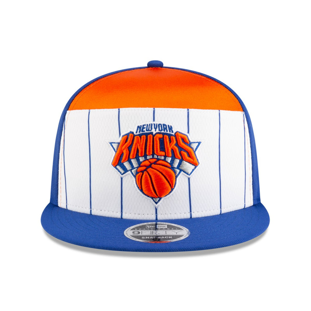 White/Blue New York Knicks 2025 NBA Tip Off Split Panel 9FIFTY Snapback Hat | NBA
