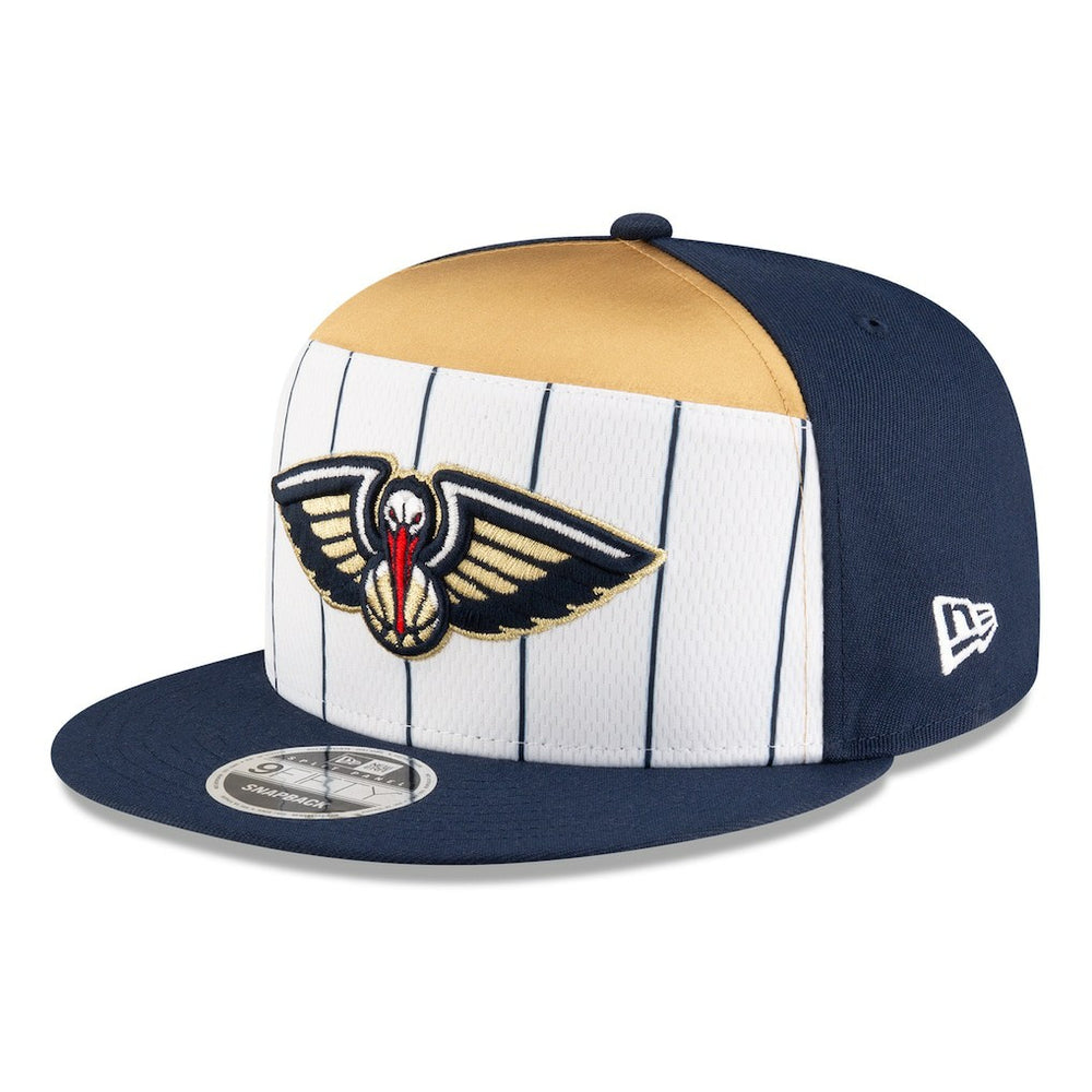 White/Navy New Orleans Pelicans 2025 NBA Tip Off Split Panel 9FIFTY Snapback Hat | NBA