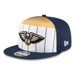 White/Navy New Orleans Pelicans 2025 NBA Tip Off Split Panel 9FIFTY Snapback Hat | NBA