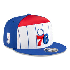 White/Blue Philadelphia 76ers 2025 NBA Tip Off Split Panel 9FIFTY Snapback Hat | NBA