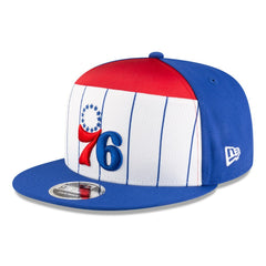 White/Blue Philadelphia 76ers 2025 NBA Tip Off Split Panel 9FIFTY Snapback Hat | NBA