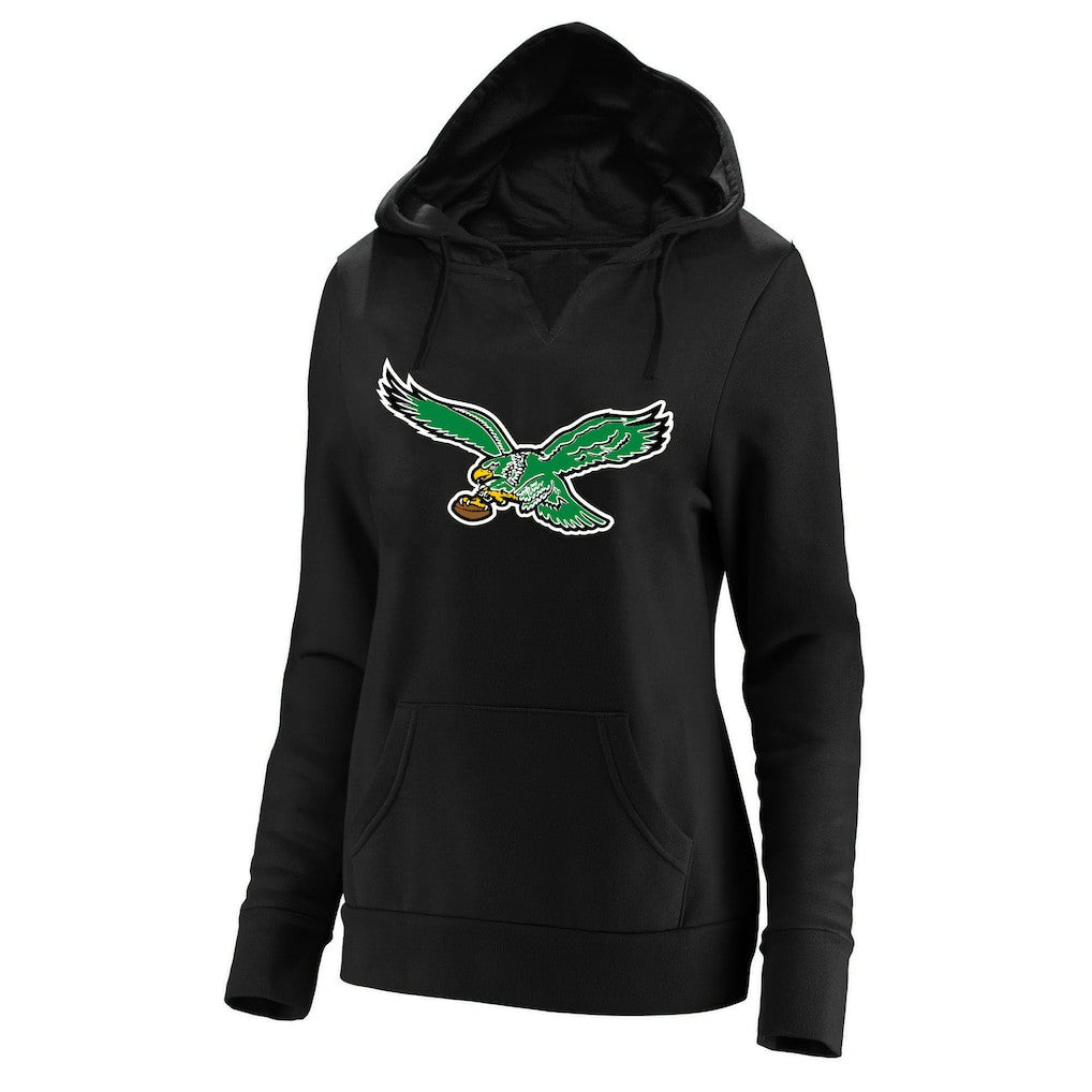 Philadelphia Eagles Women's Plus Size Throwback Logo V-Neck Pullover Hoodie | NFL Near me