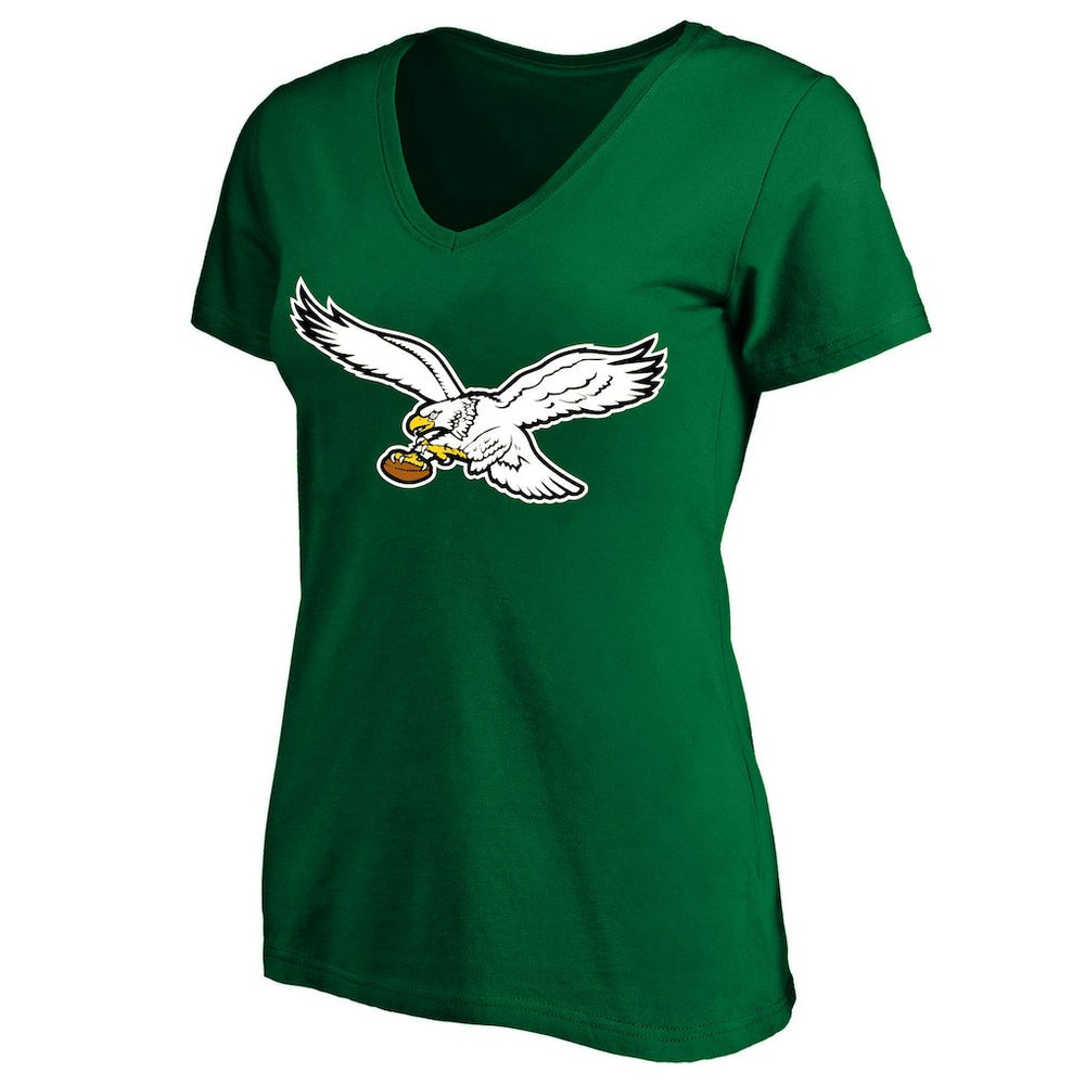 Philadelphia Eagles Women's Plus Size Vintage Logo V-Neck T-Shirt | NFL Online