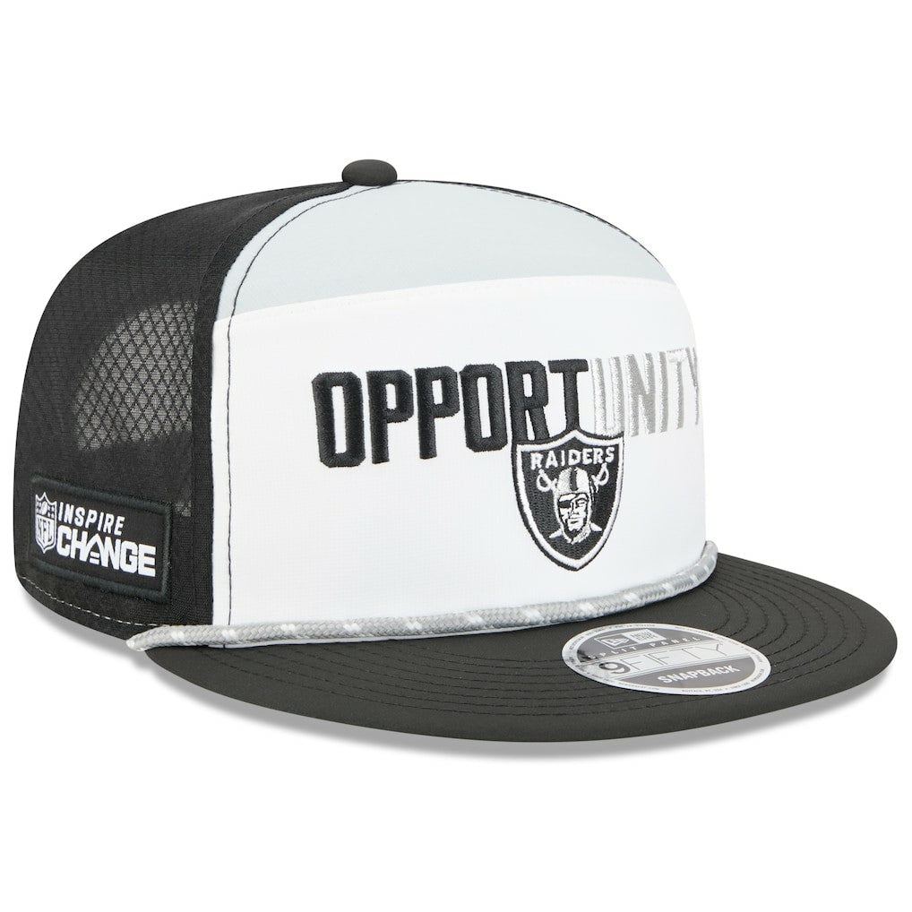 Las Vegas Raiders 2025 Inspire Change Split Panel 9FIFTY Snapback Hat | NFL Hot