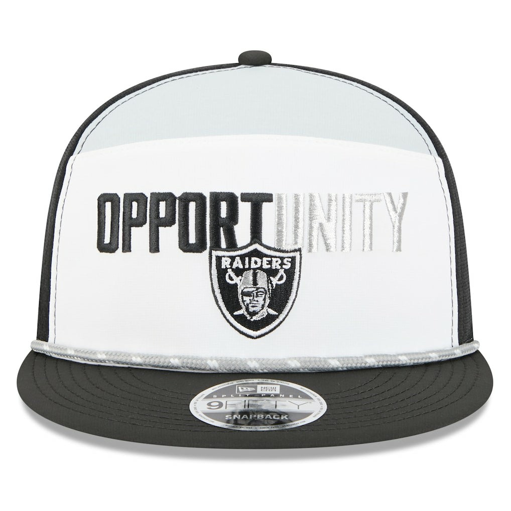 Las Vegas Raiders 2025 Inspire Change Split Panel 9FIFTY Snapback Hat | NFL Hot