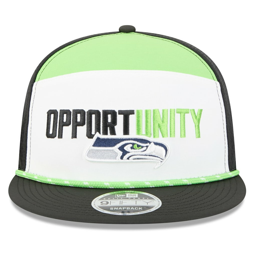 Seattle Seahawks 2025 Inspire Change Split Panel 9FIFTY Snapback Hat | NFL Hot