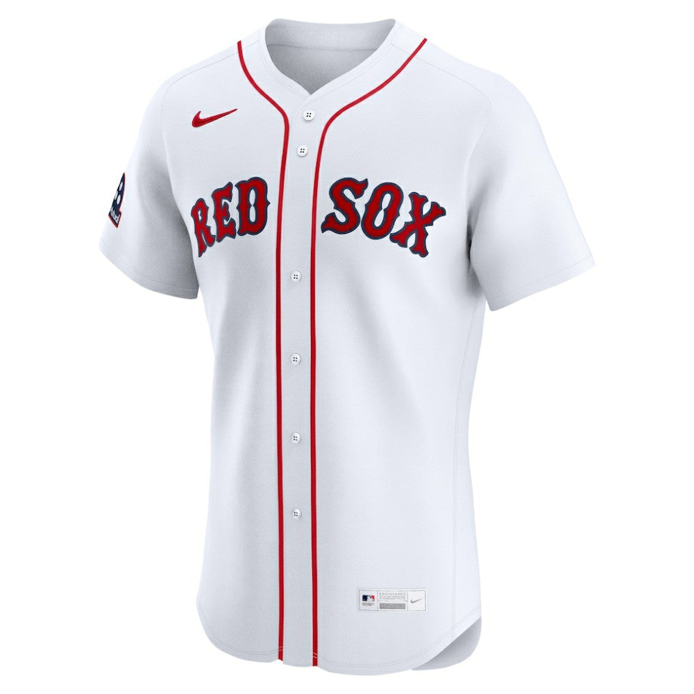Boston Red Sox Nike Home Elite Sponsor Patch Custom Jersey - MLB Jerseys