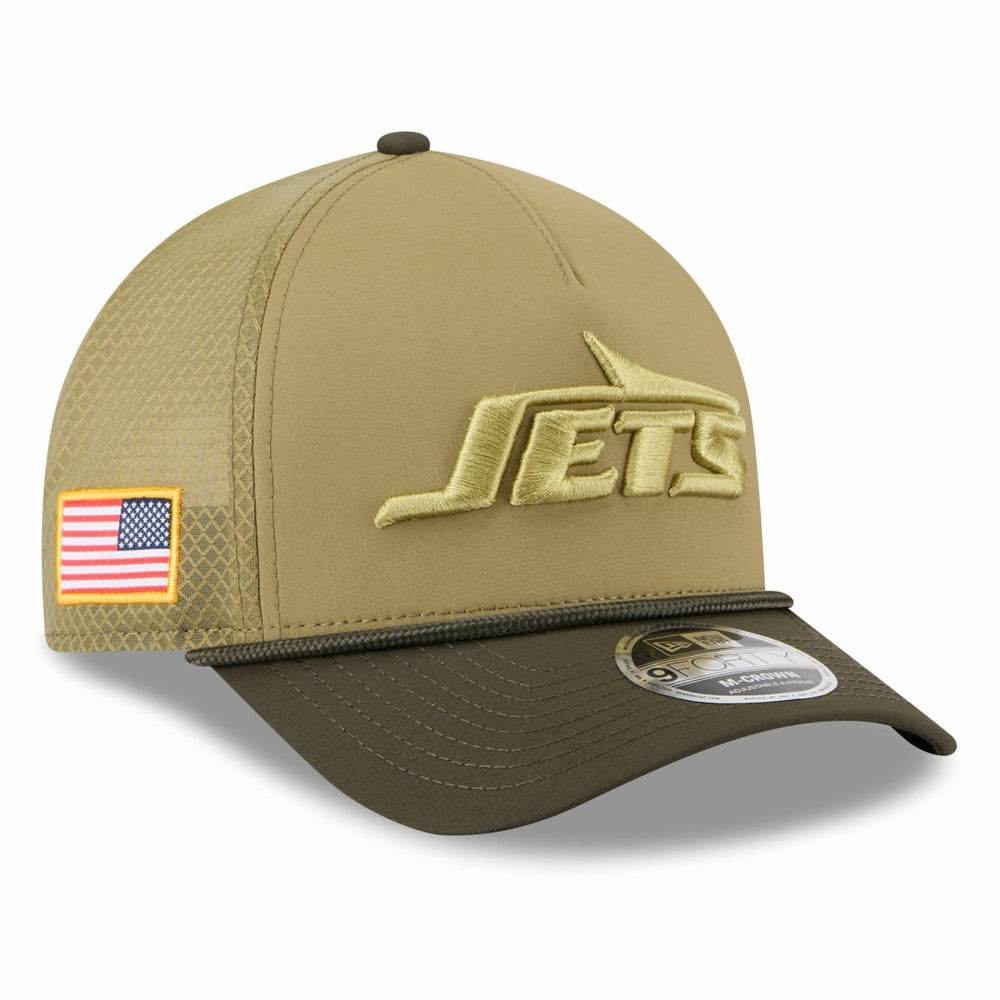 New York Jets 2025 Salute to Service 9FORTY A-Frame M-Crown Adjustable Hat | NFL On sale