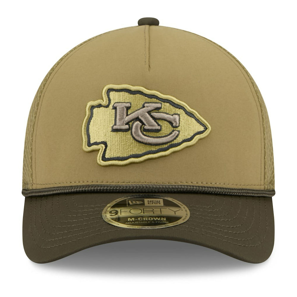 Kansas City Chiefs Youth 2025 Salute to Service 9FORTY A-Frame Adjustable Hat | NFL Discount