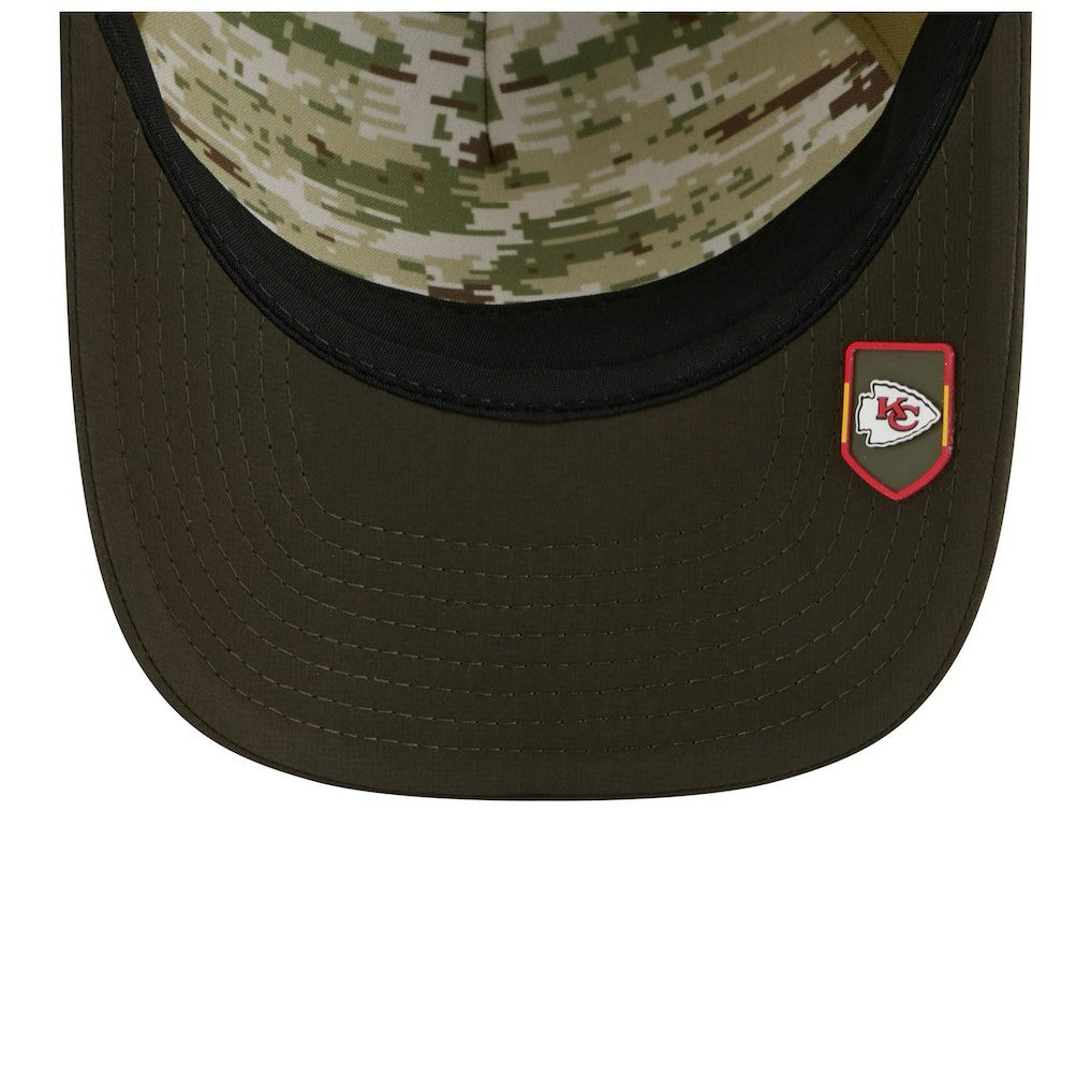 Kansas City Chiefs Youth 2025 Salute to Service 9FORTY A-Frame Adjustable Hat | NFL Discount