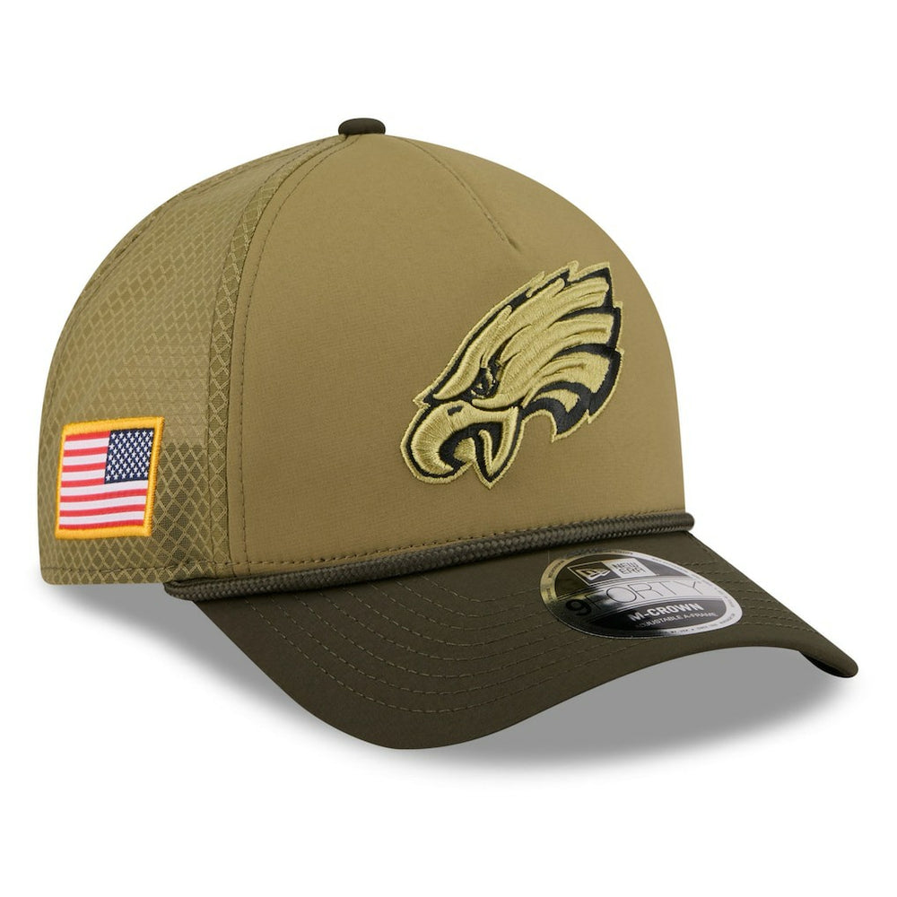 Philadelphia Eagles Youth 2025 Salute to Service 9FORTY A-Frame Adjustable Hat | NFL Near me