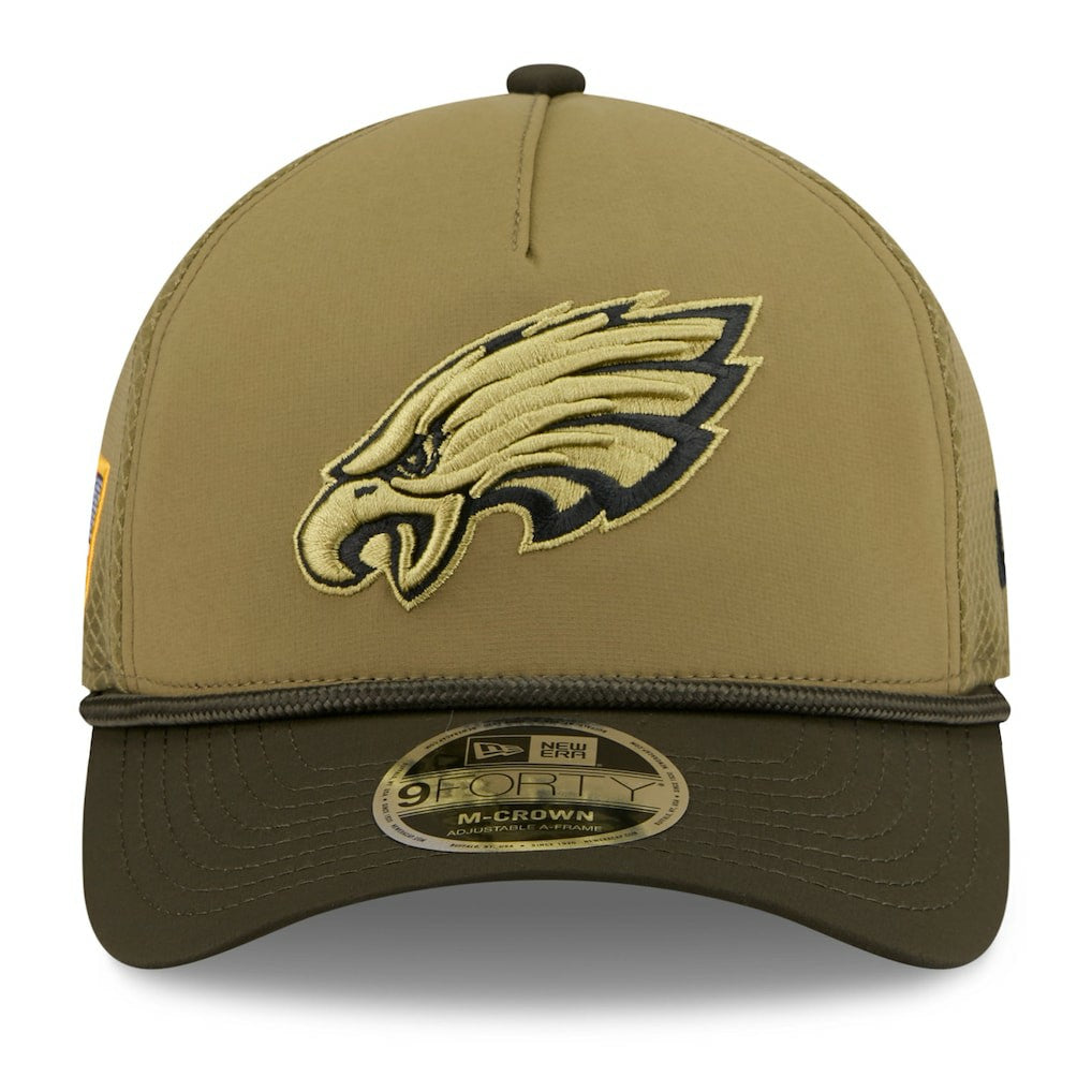 Philadelphia Eagles Youth 2025 Salute to Service 9FORTY A-Frame Adjustable Hat | NFL Near me