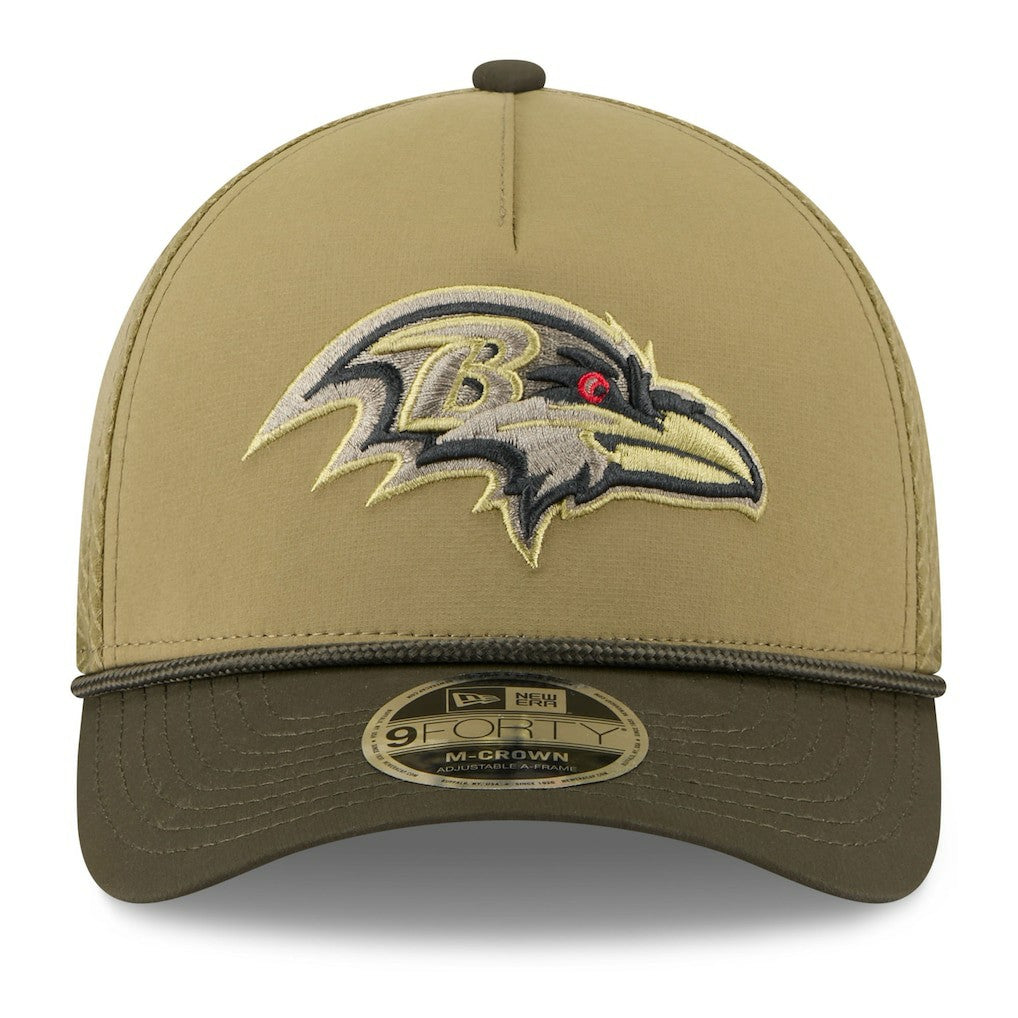 Baltimore Ravens Youth 2025 Salute to Service 9FORTY A-Frame Adjustable Hat | NFL Online