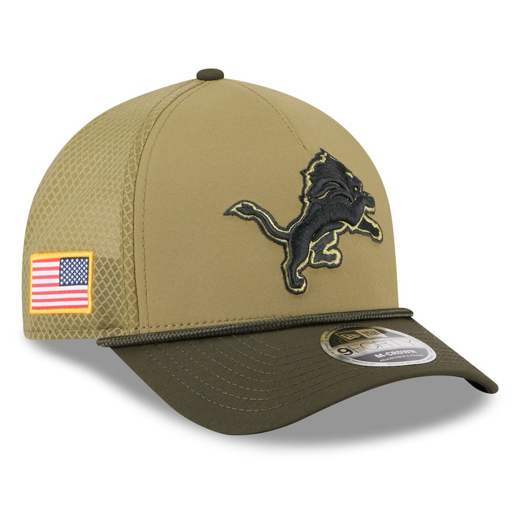 Detroit Lions Youth 2025 Salute to Service 9FORTY A-Frame Adjustable Hat | NFL US