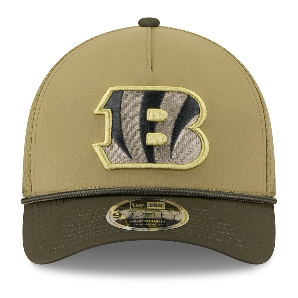 Cincinnati Bengals Youth 2025 Salute to Service 9FORTY A-Frame Adjustable Hat | NFL Outlet
