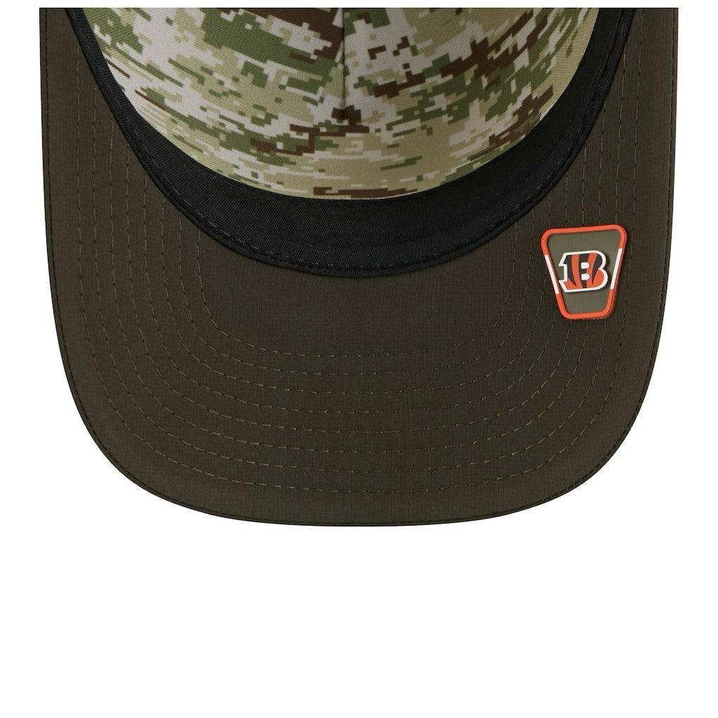 Cincinnati Bengals Youth 2025 Salute to Service 9FORTY A-Frame Adjustable Hat | NFL Outlet
