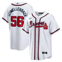 Spencer Schwellenbach Atlanta Braves Nike Home Replica Jersey - MLB Jerseys