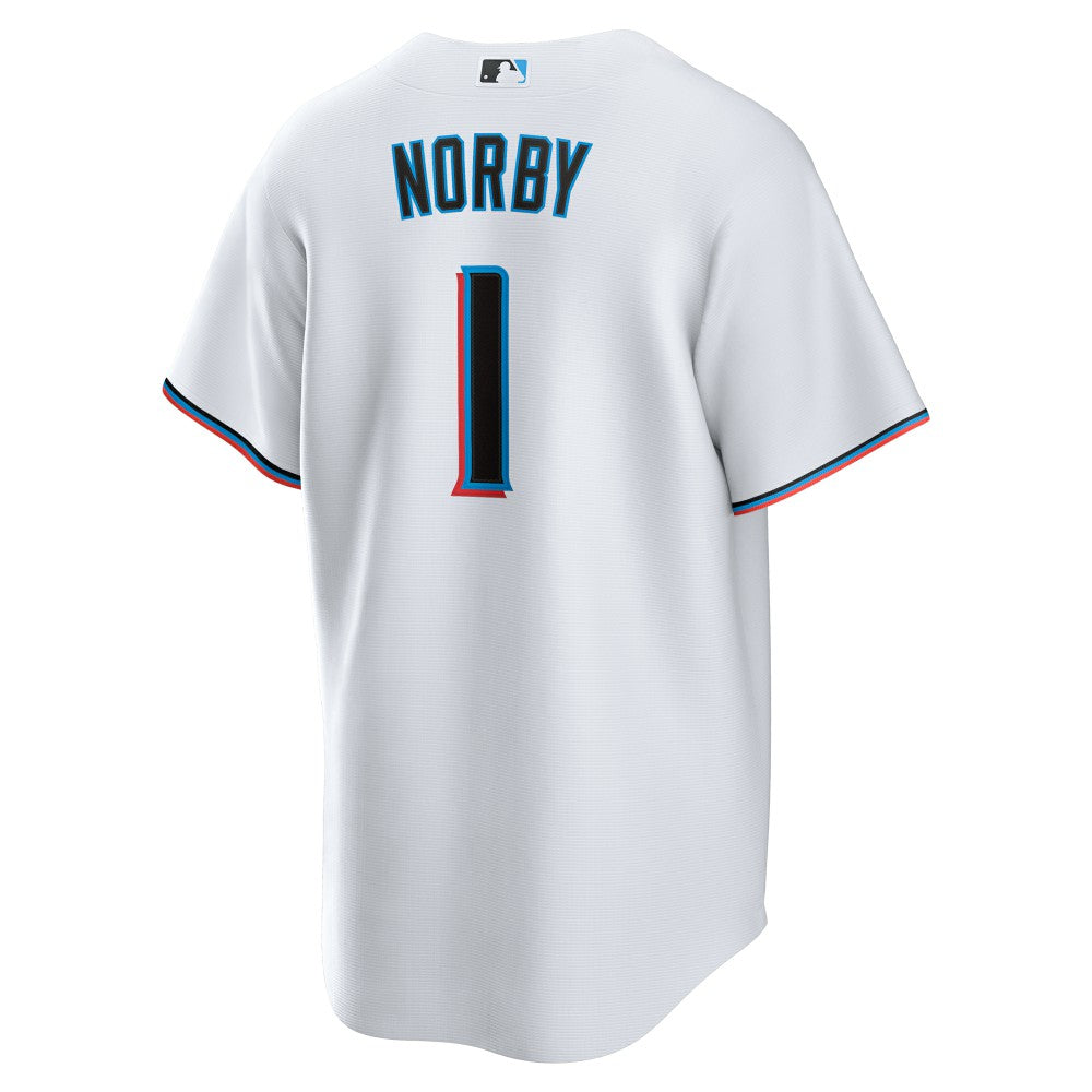 Connor Norby Miami Marlins Nike Home Replica Jersey - MLB Jerseys