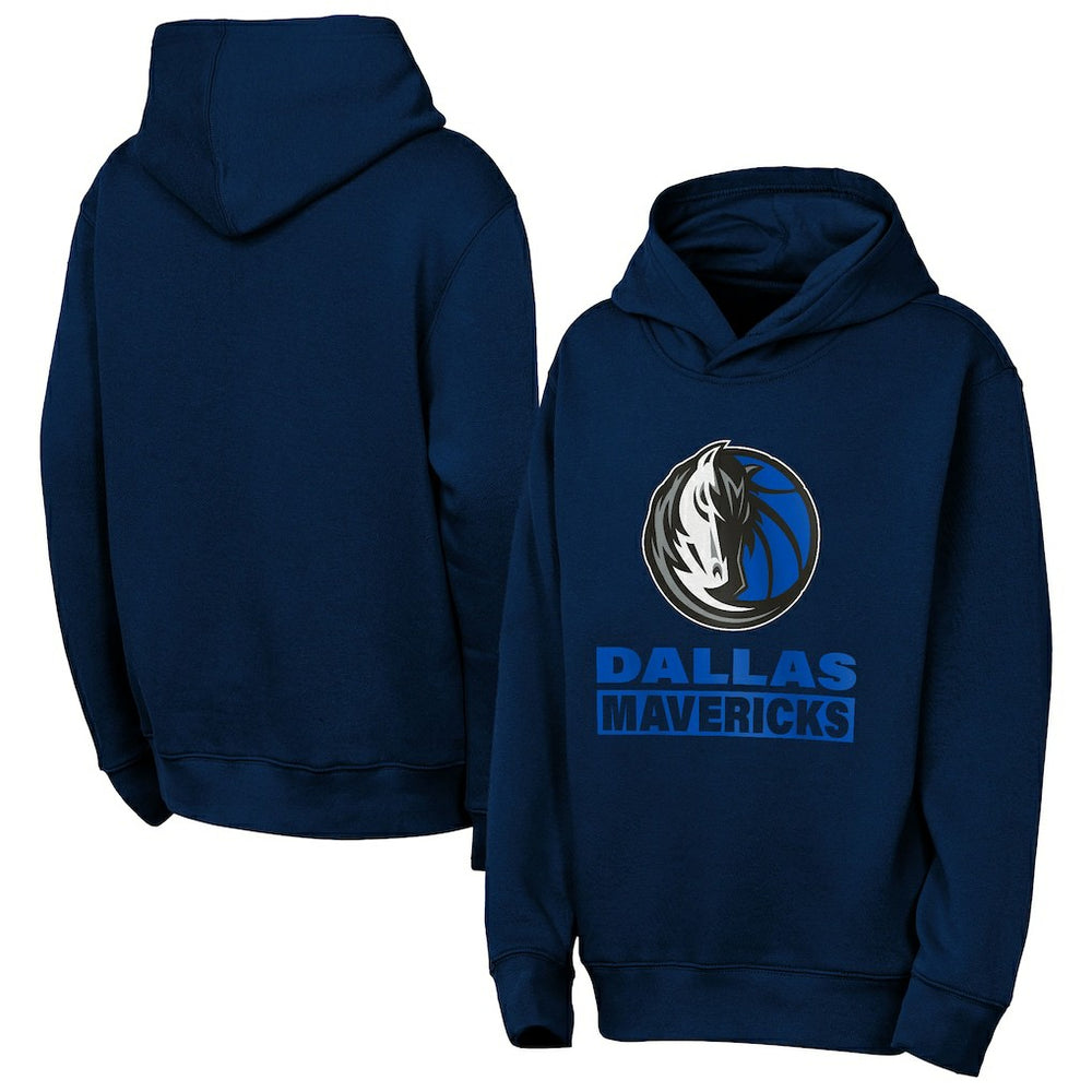 Navy Dallas Mavericks Outerstuff Youth Back To The Basics Hoodie sale | NBA