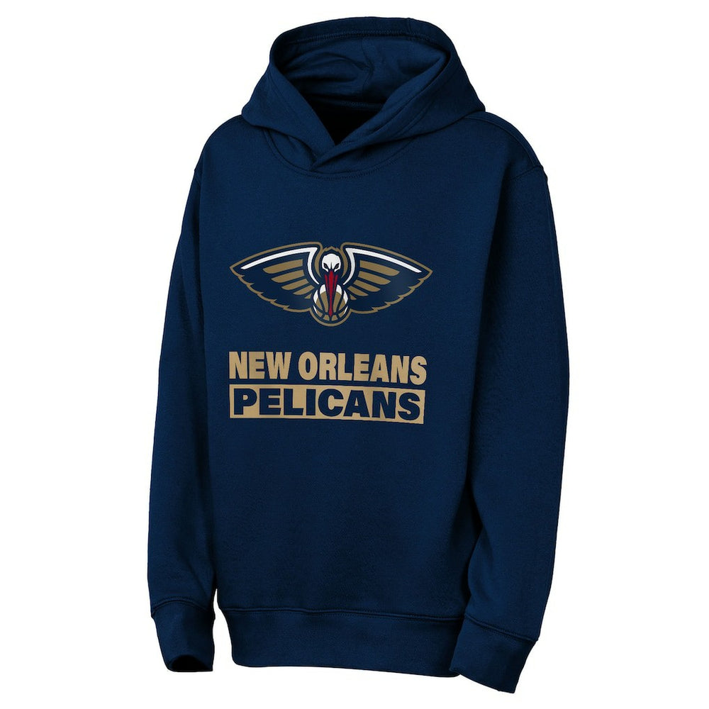 Navy New Orleans Pelicans Outerstuff Youth Back To The Basics Hoodie | NBA