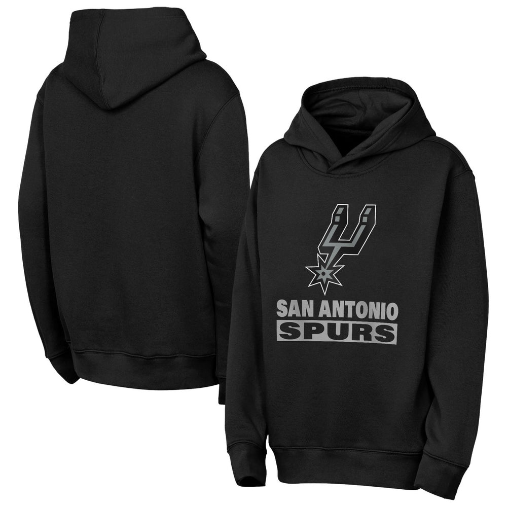 Black San Antonio Spurs Outerstuff Youth Back To The Basics Hoodie | NBA