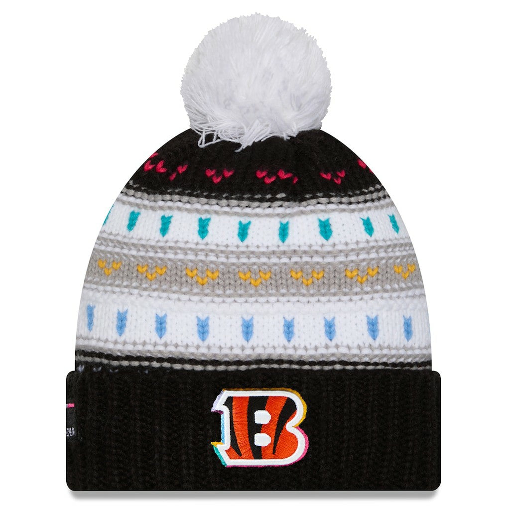 Cincinnati Bengals Women's 2025 NFL Crucial Catch Cuffed Knit Hat with Pom | NFL Near me