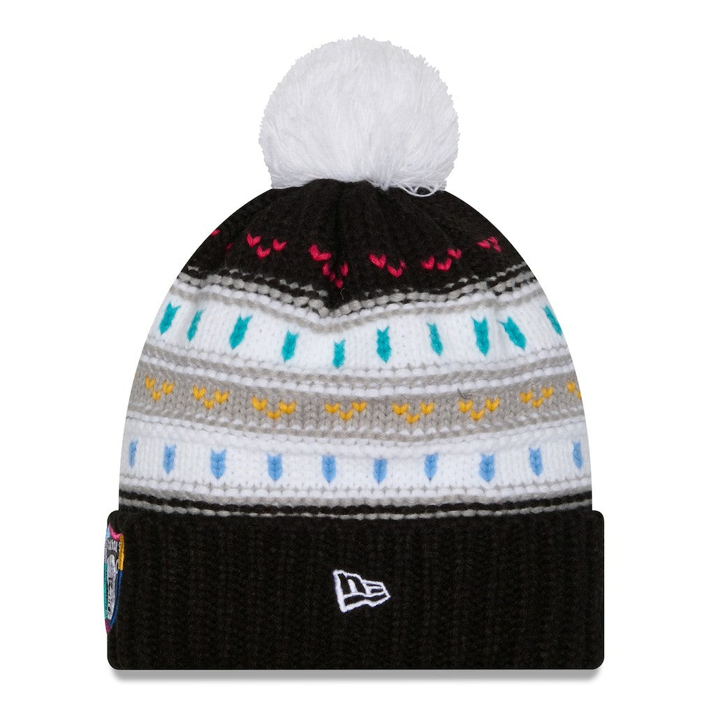 Las Vegas Raiders Women's 2025 NFL Crucial Catch Cuffed Knit Hat with Pom | NFL Discount