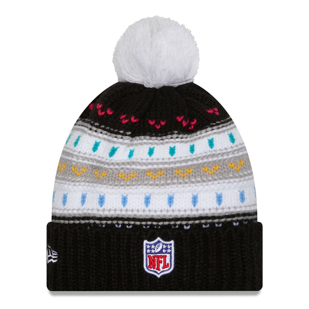 Las Vegas Raiders Women's 2025 NFL Crucial Catch Cuffed Knit Hat with Pom | NFL Discount