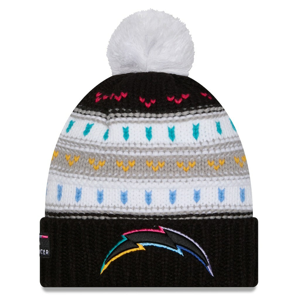 Los Angeles Chargers Women's 2025 NFL Crucial Catch Cuffed Knit Hat with Pom | NFL Hot