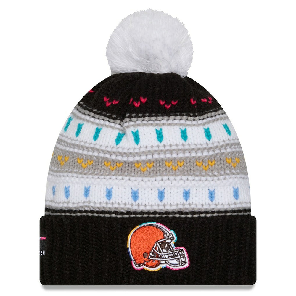 Cleveland Browns Women's 2025 NFL Crucial Catch Cuffed Knit Hat with Pom | NFL US