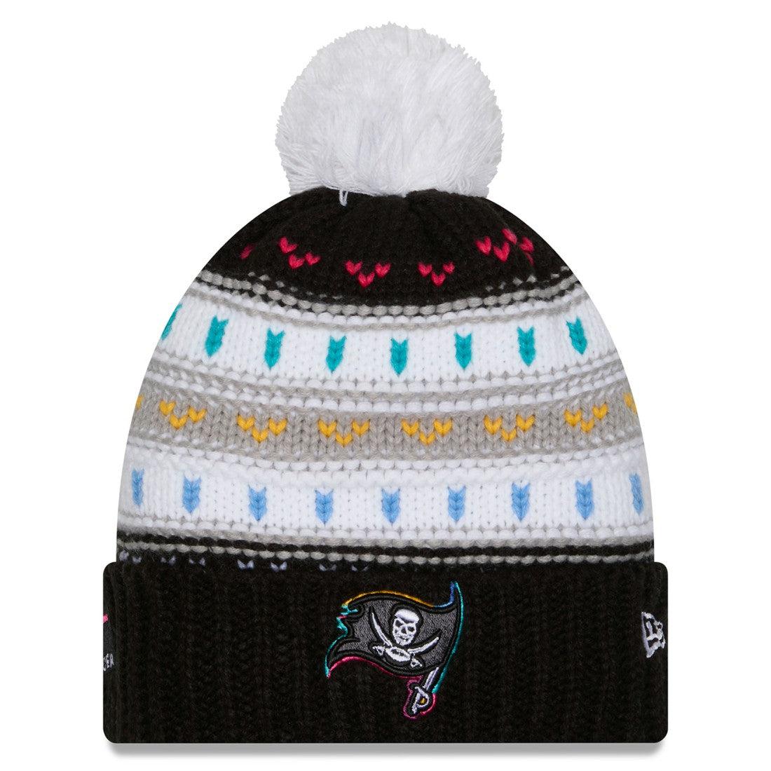 Tampa Bay Buccaneers Women's 2025 NFL Crucial Catch Cuffed Knit Hat with Pom | NFL Outlet