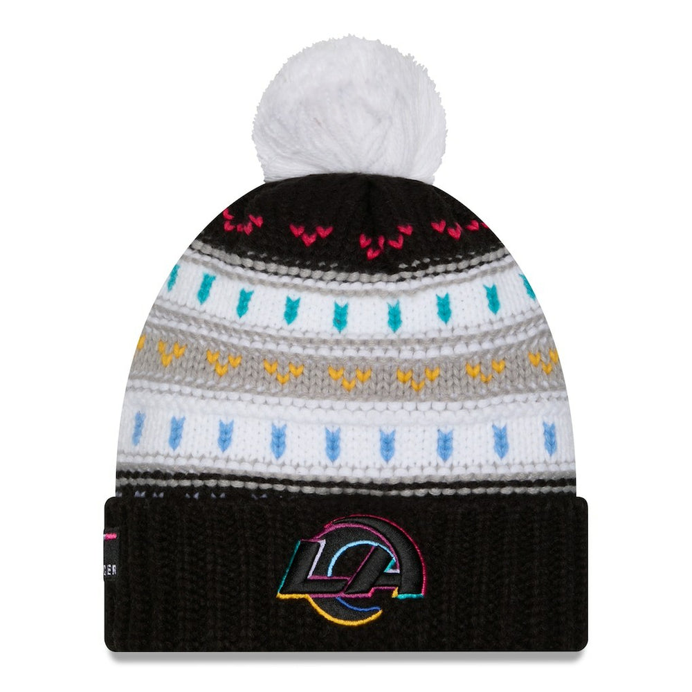 Los Angeles Rams Women's 2025 NFL Crucial Catch Cuffed Knit Hat with Pom | NFL New