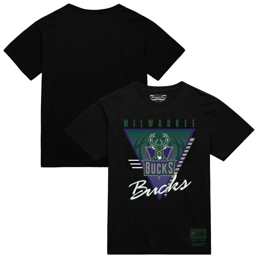 Black Milwaukee Bucks Worldwide Collection Tri-Logo T-Shirt | NBA