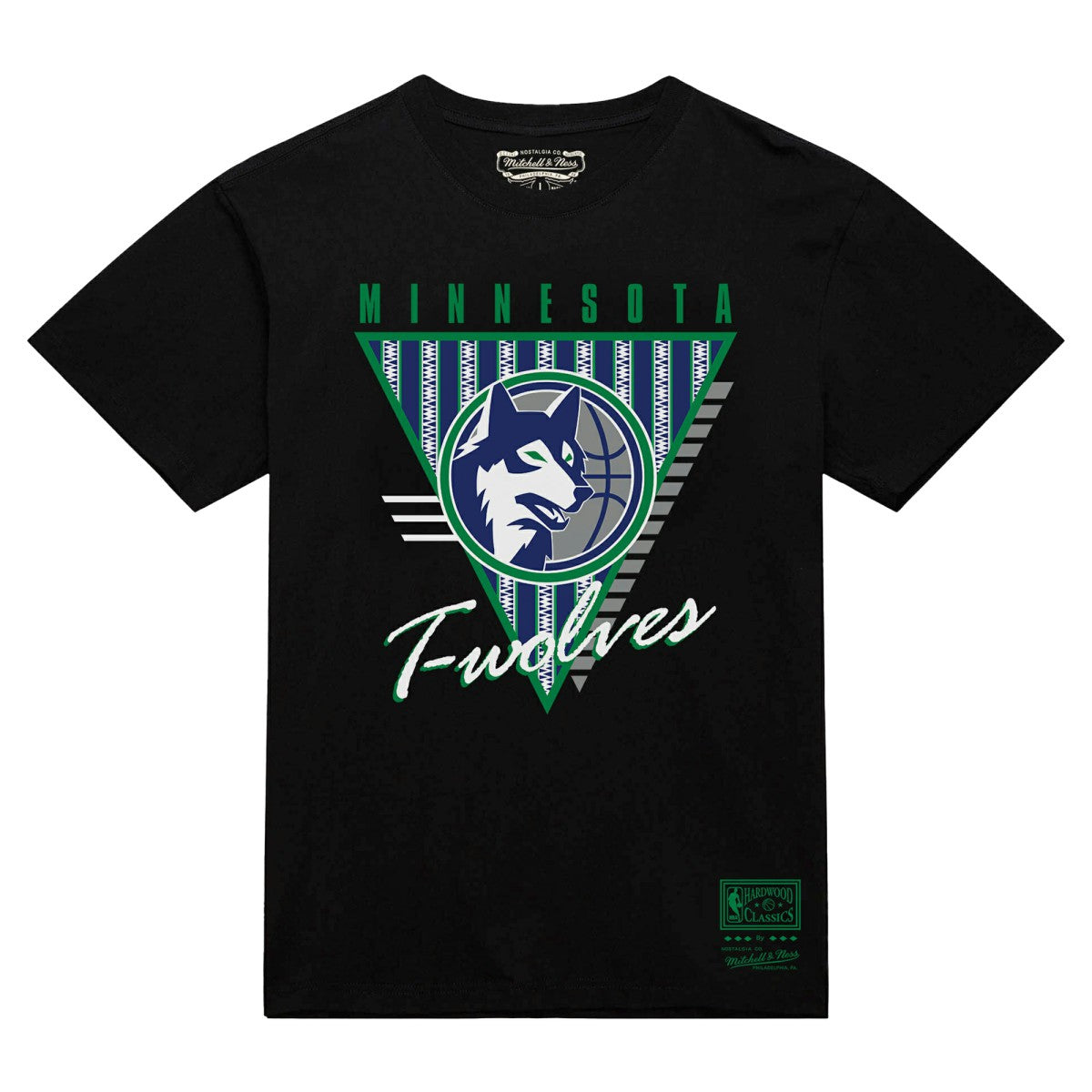 Black Minnesota Timberwolves Worldwide Collection Tri-Logo T-Shirt | NBA