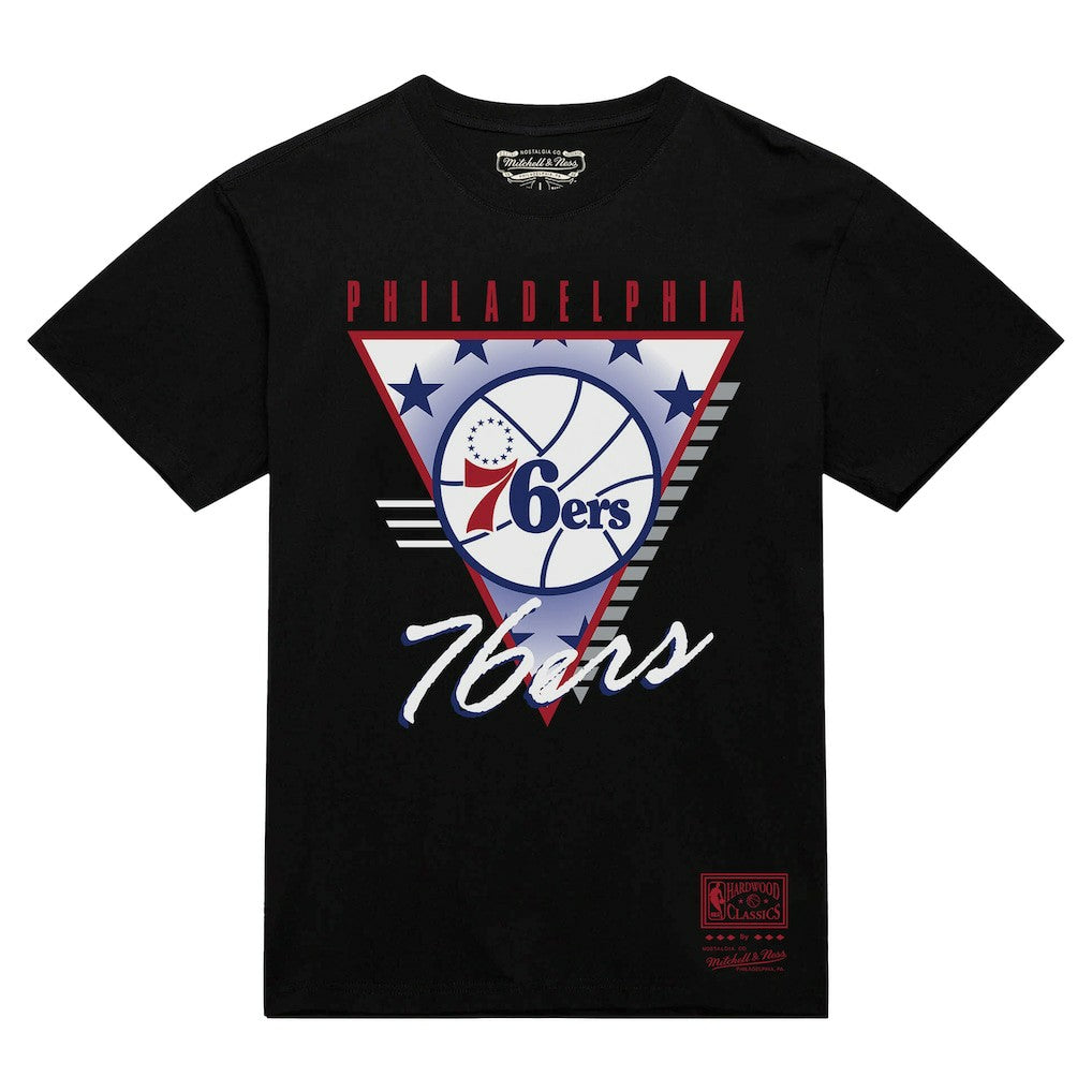 Black Philadelphia 76ers Worldwide Collection Tri-Logo T-Shirt | NBA