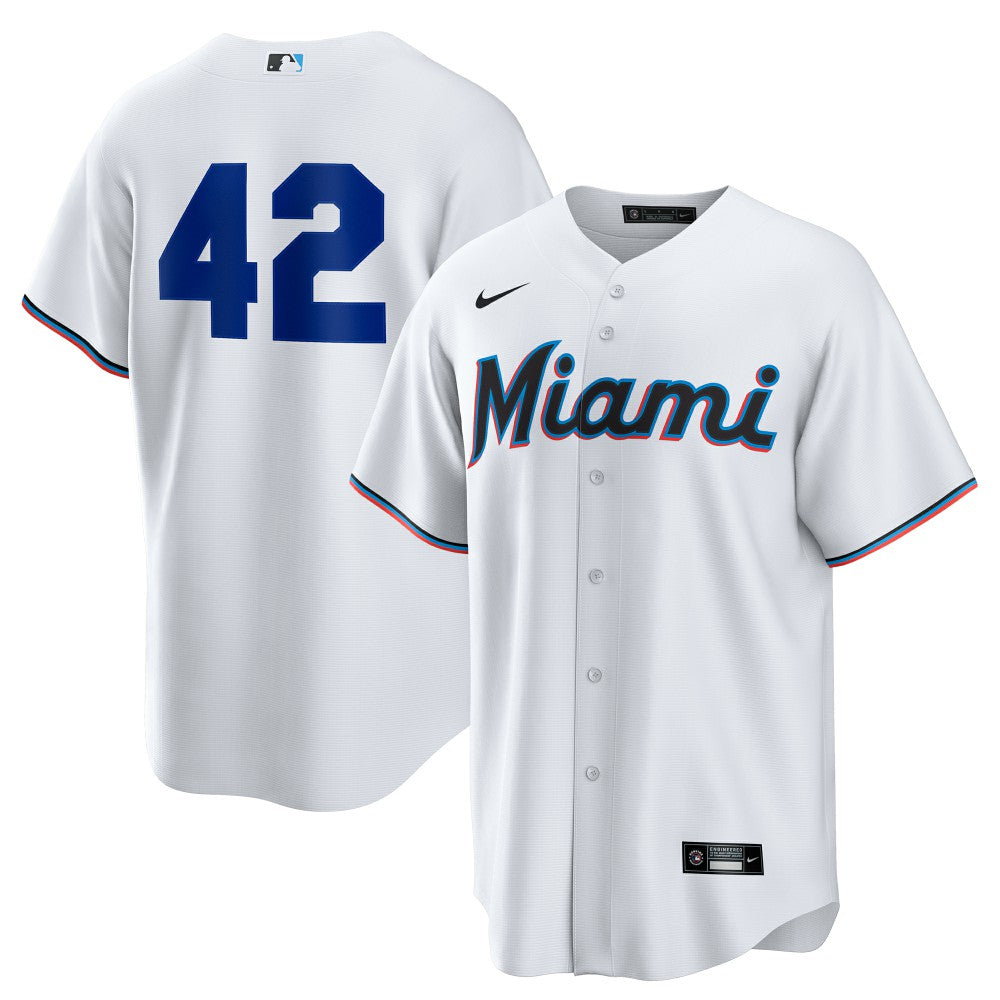 Miami Marlins Nike Home  2025 Jackie Robinson Day Replica Jersey - MLB Jerseys