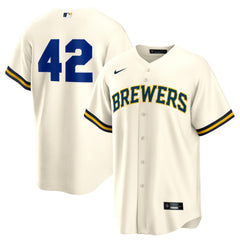Milwaukee Brewers Nike Home  2025 Jackie Robinson Day Replica Jersey - MLB Jerseys