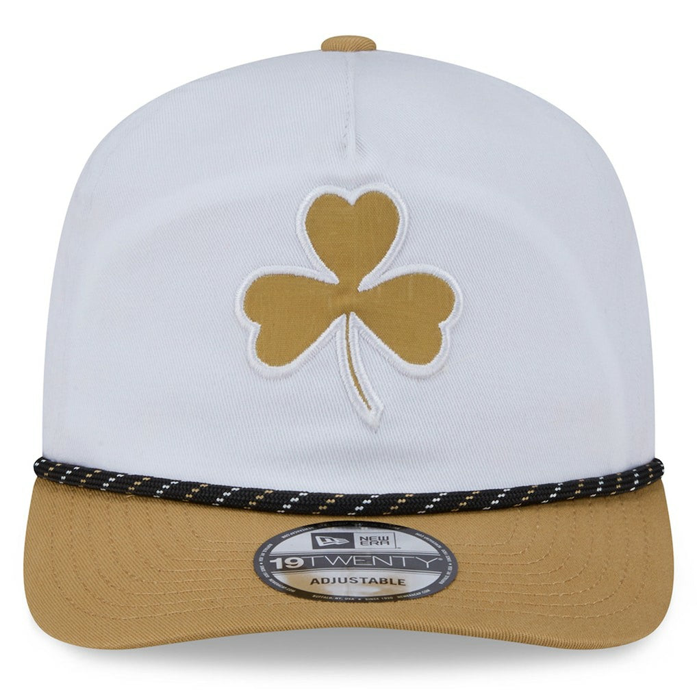 White/Gold Boston Celtics 2025/26 City Edition 19TWENTY Adjustable Hat | NBA
