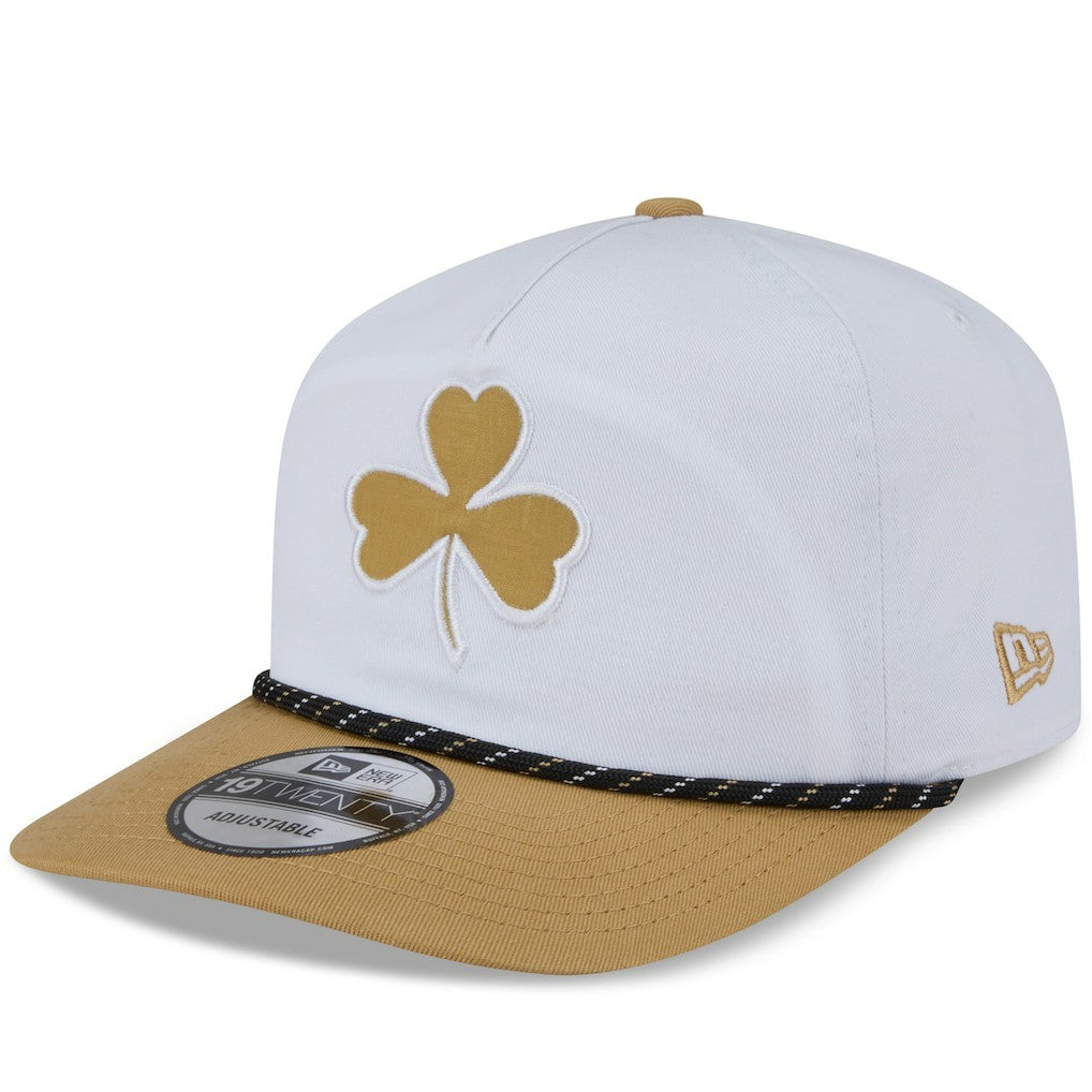 White/Gold Boston Celtics 2025/26 City Edition 19TWENTY Adjustable Hat | NBA