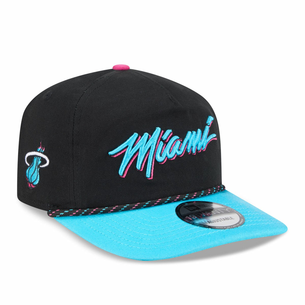 Black/Turquoise Miami Heat 2025/26 City Edition 19TWENTY Adjustable Hat | NBA
