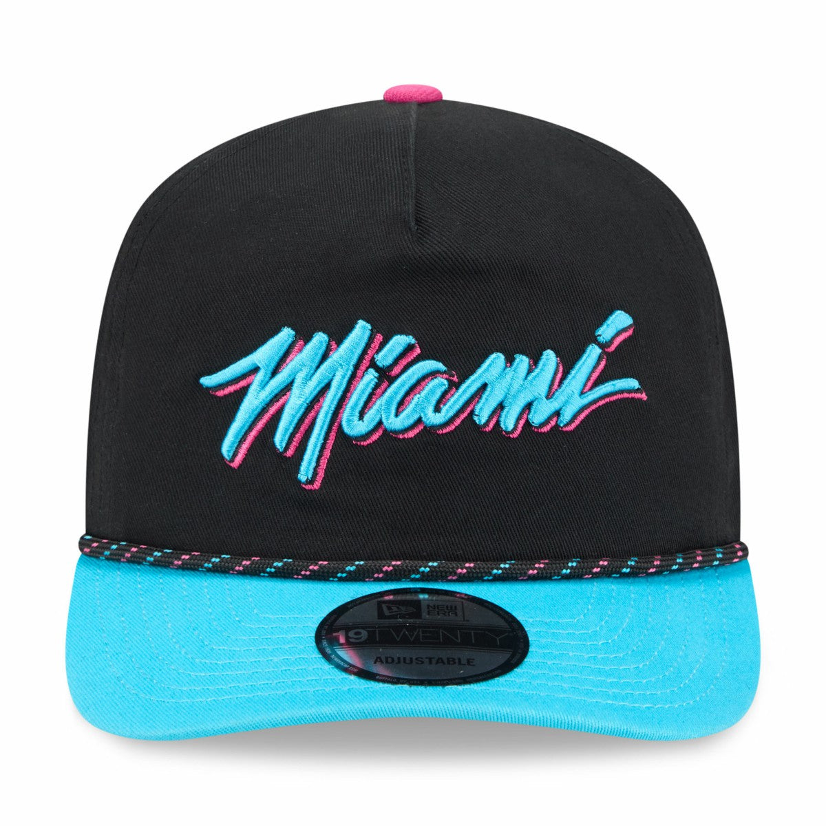 Black/Turquoise Miami Heat 2025/26 City Edition 19TWENTY Adjustable Hat | NBA