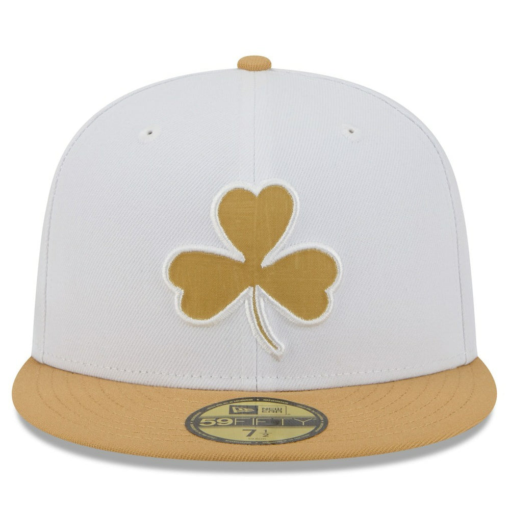 White/Gold Boston Celtics 2025/26 City Edition 59FIFTY Fitted Hat | NBA
