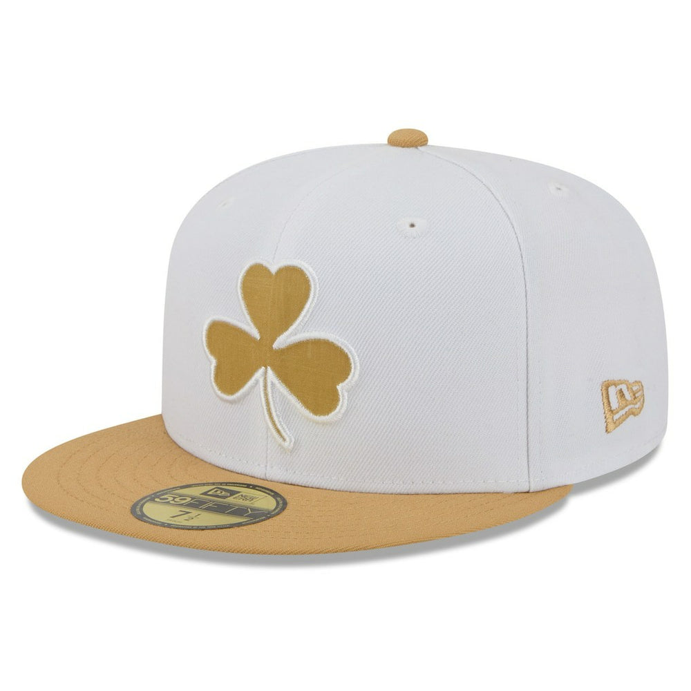 White/Gold Boston Celtics 2025/26 City Edition 59FIFTY Fitted Hat | NBA