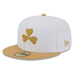 White/Gold Boston Celtics 2025/26 City Edition 59FIFTY Fitted Hat | NBA