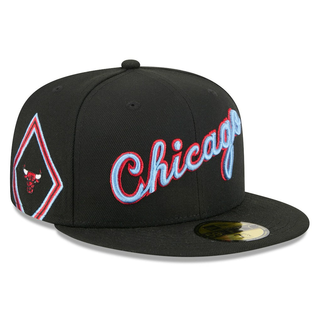 Black Chicago Bulls 2025/26 City Edition 59FIFTY Fitted Hat | NBA