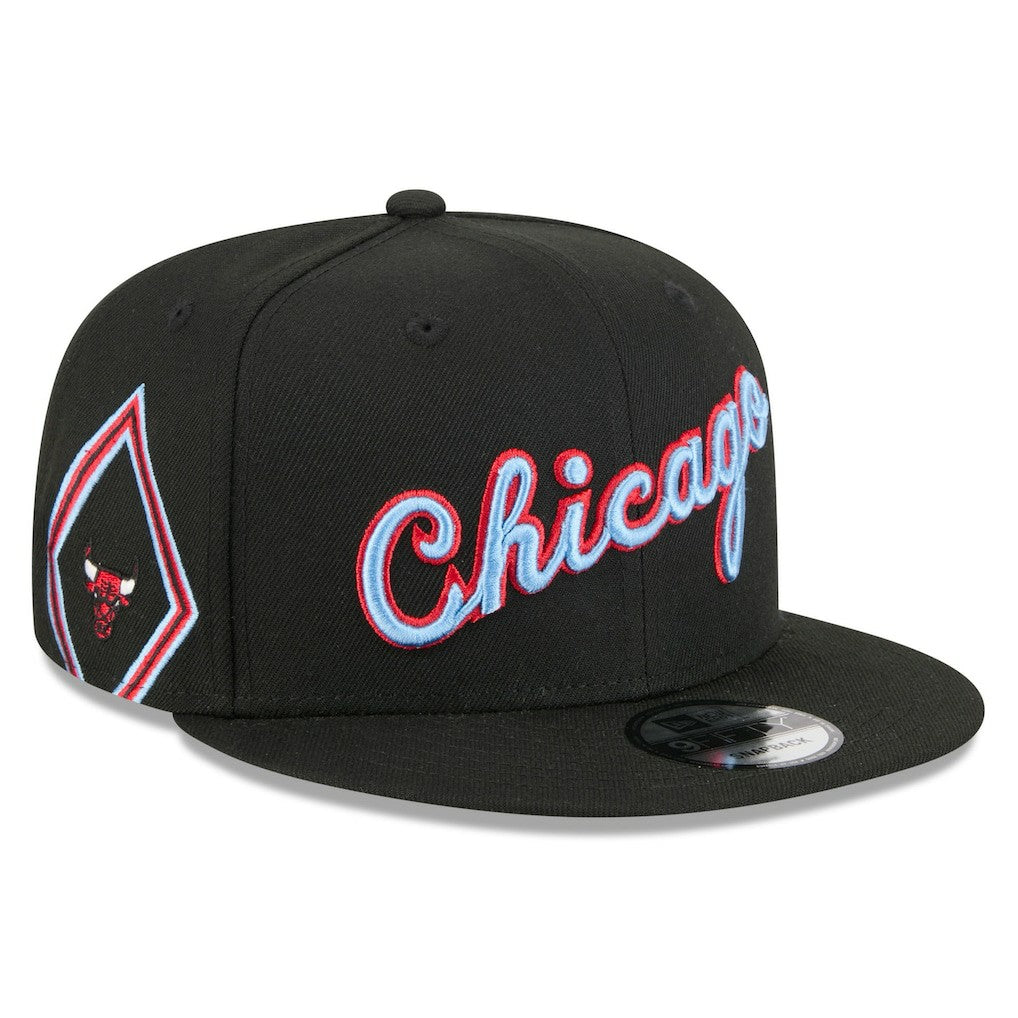 Black Chicago Bulls 2025/26 City Edition 9FIFTY Snapback Hat | NBA