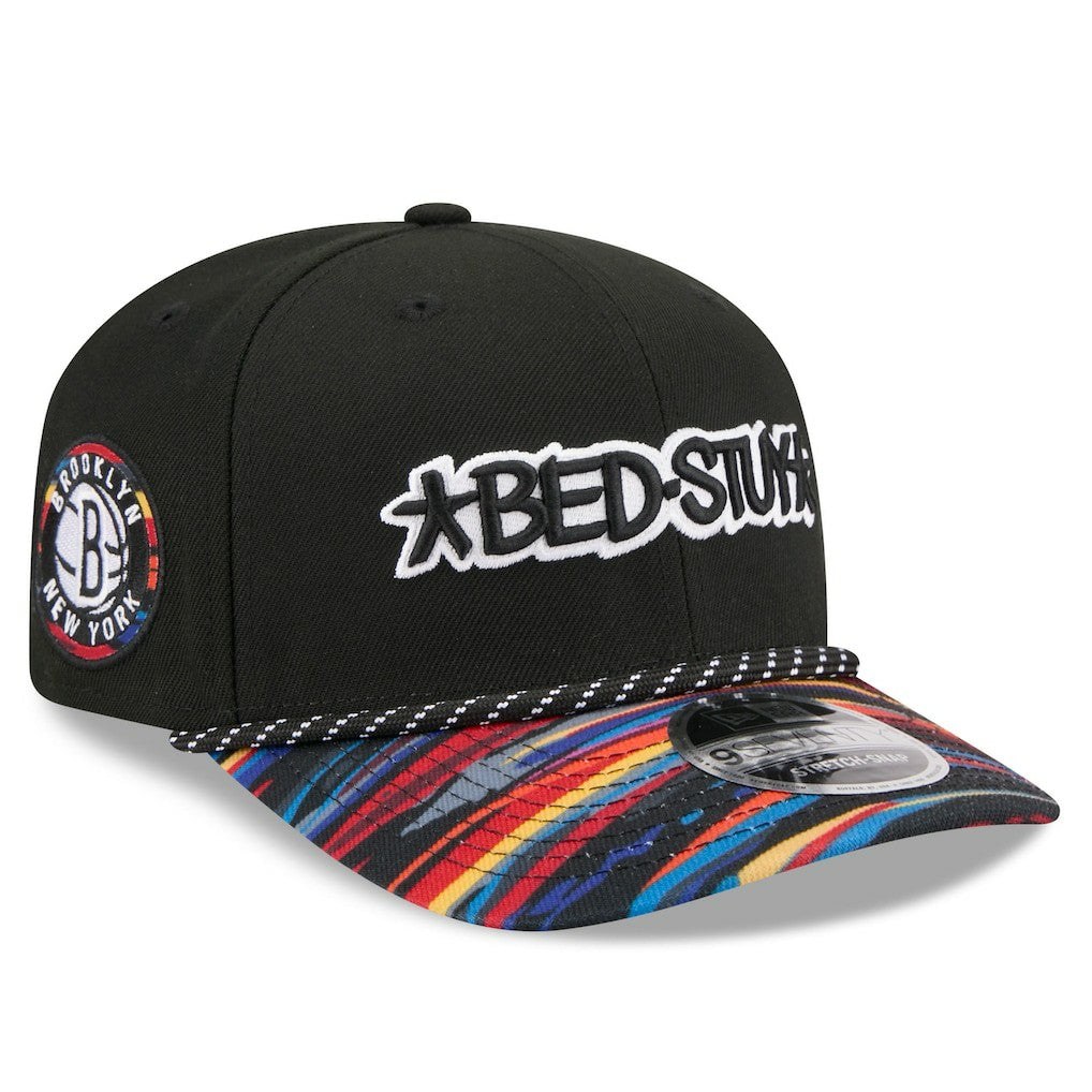 Black Brooklyn Nets 2025/26 City Edition 9SEVENTY Adjustable Hat | NBA
